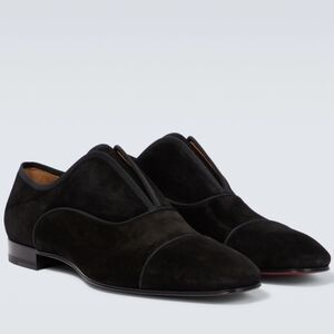 NIB Christian Louboutin Alpha Male Flat Black Shoes Sz 45.5